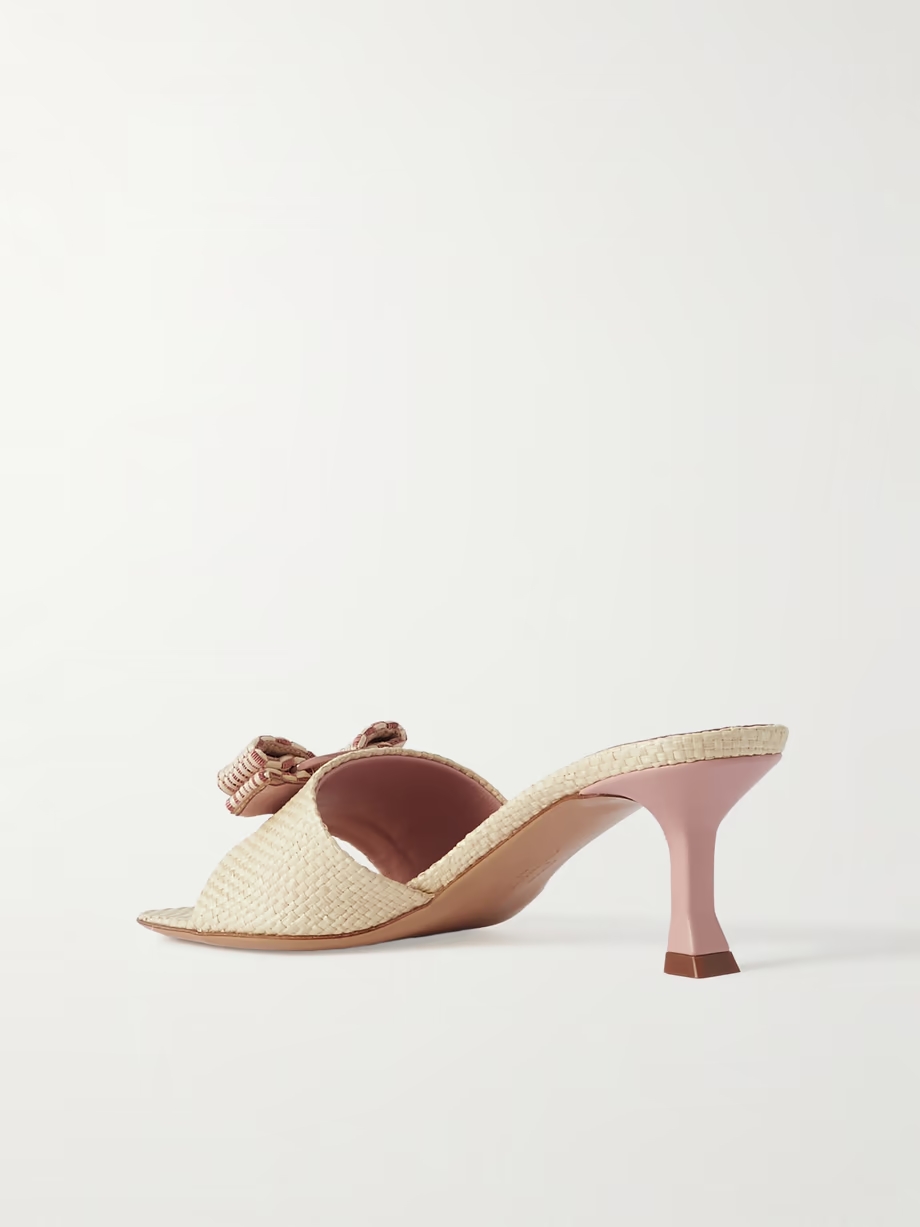 Isaura embellished raffia mules