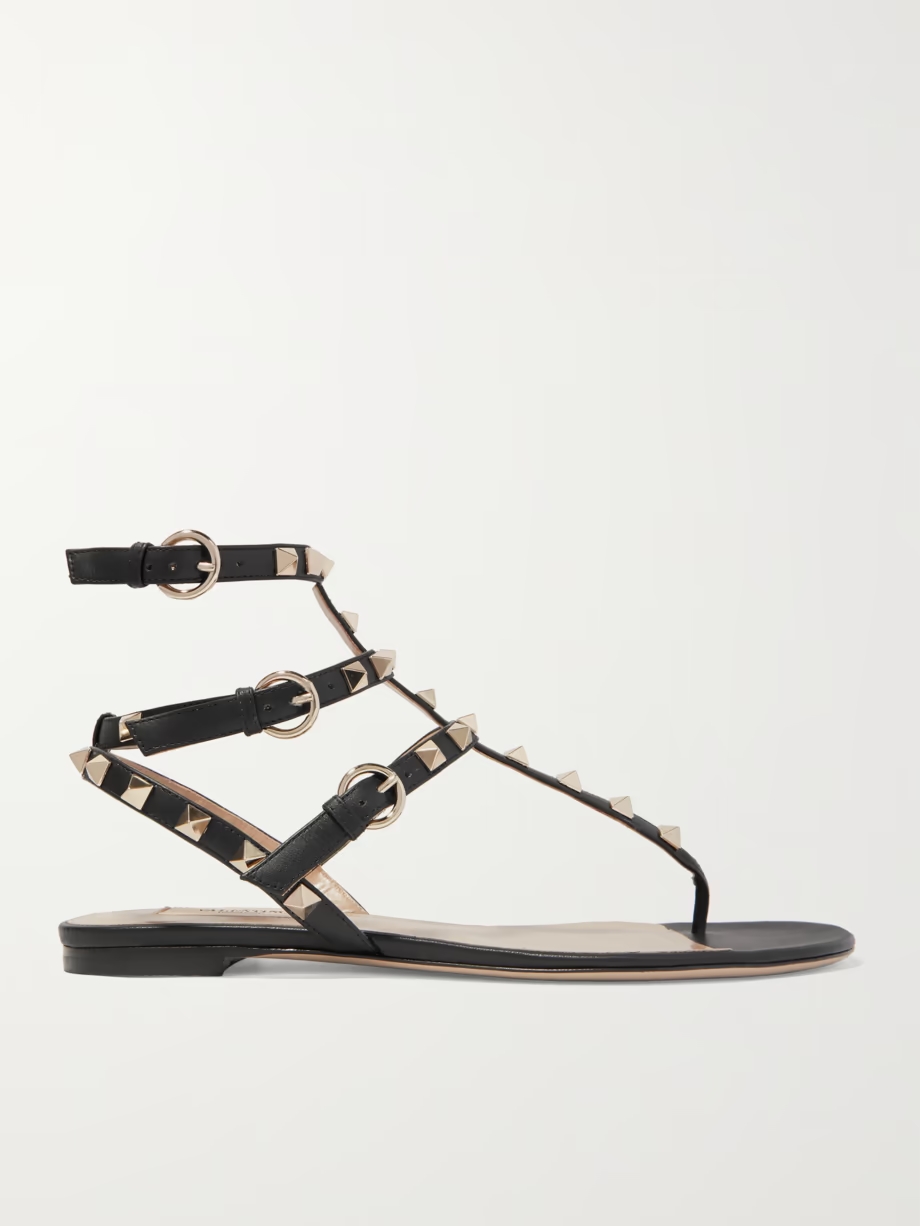 The Rockstud leather sandals