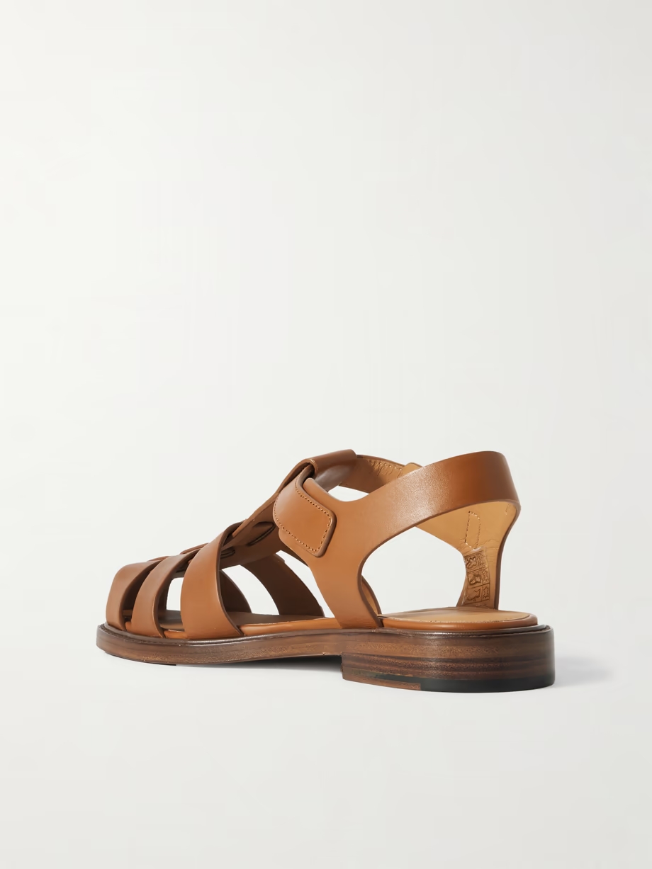 Fisherman cutout leather sandals