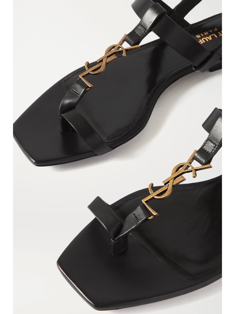 Cassandra logo-embellished leather sandals