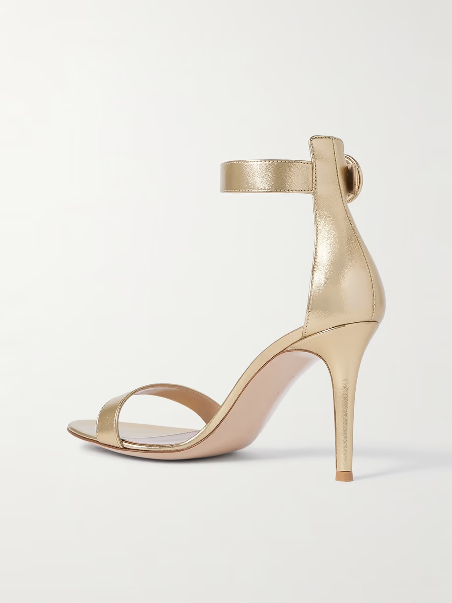 Portofino 85 metallic leather sandals