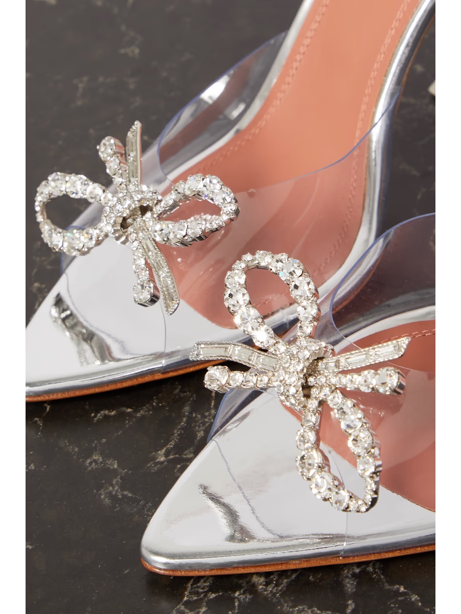 Rosie crystal-embellished PVC mules