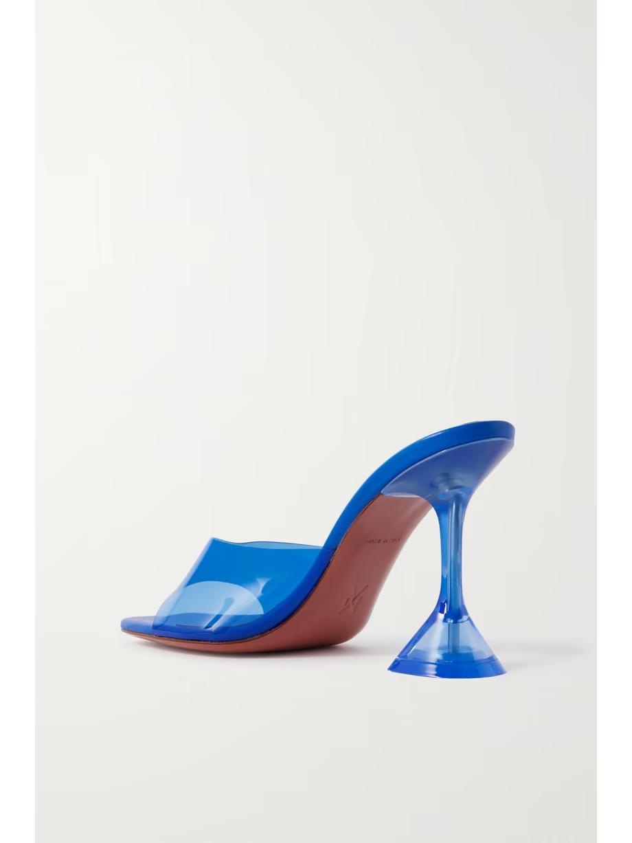 Lupita Glass PVC and leather mules