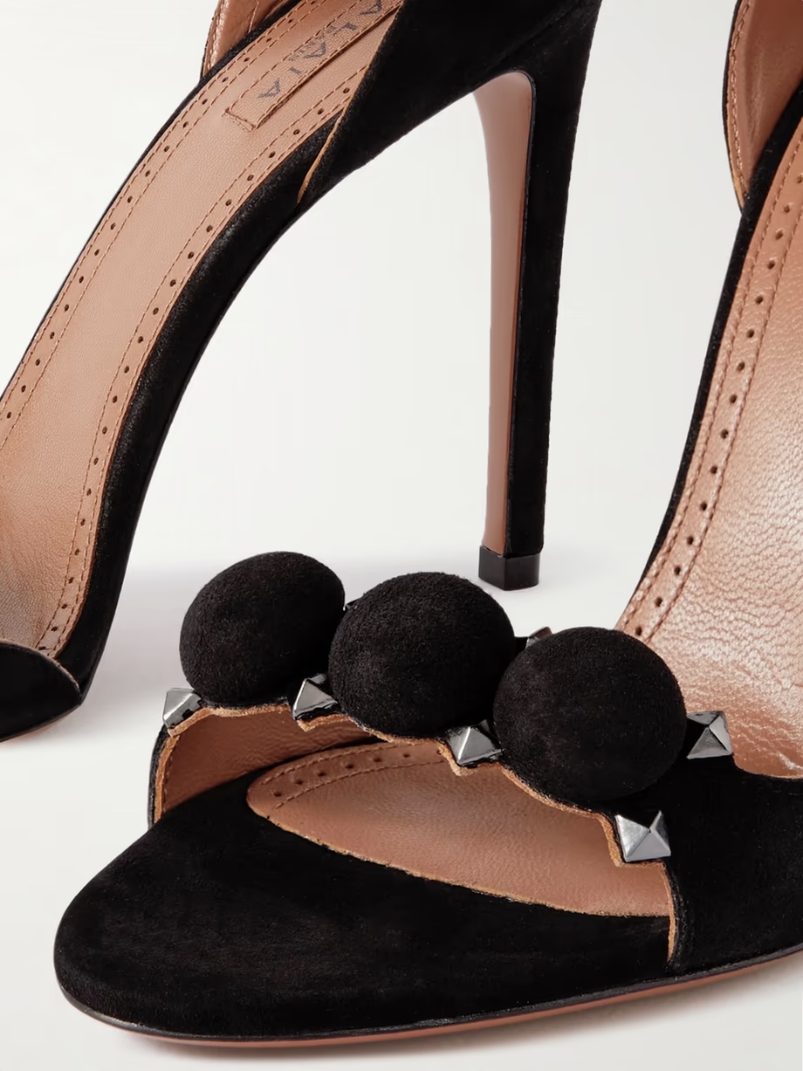 La Bombe 110 studded suede sandals