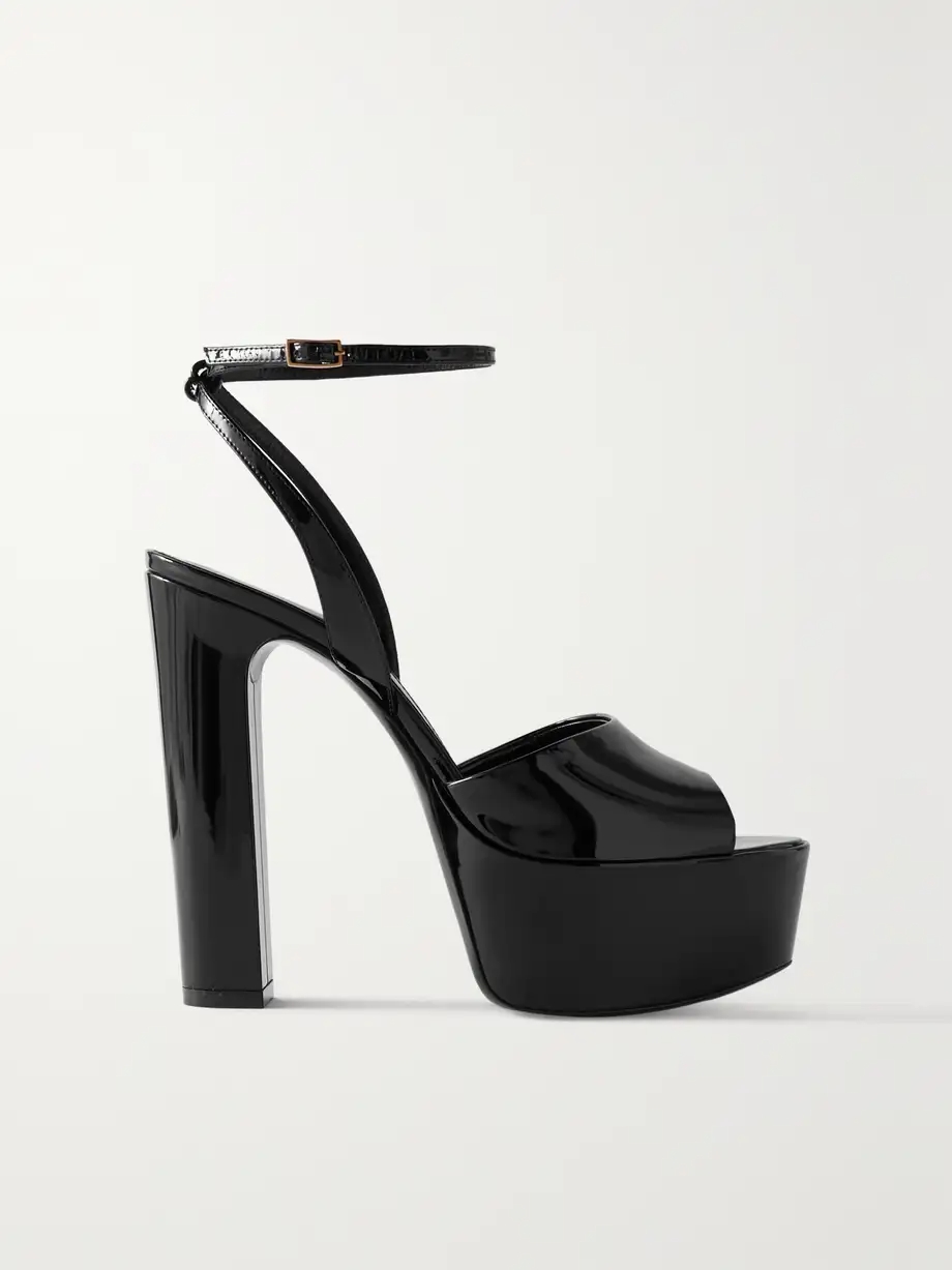 Jodie patent-leather platform sandals