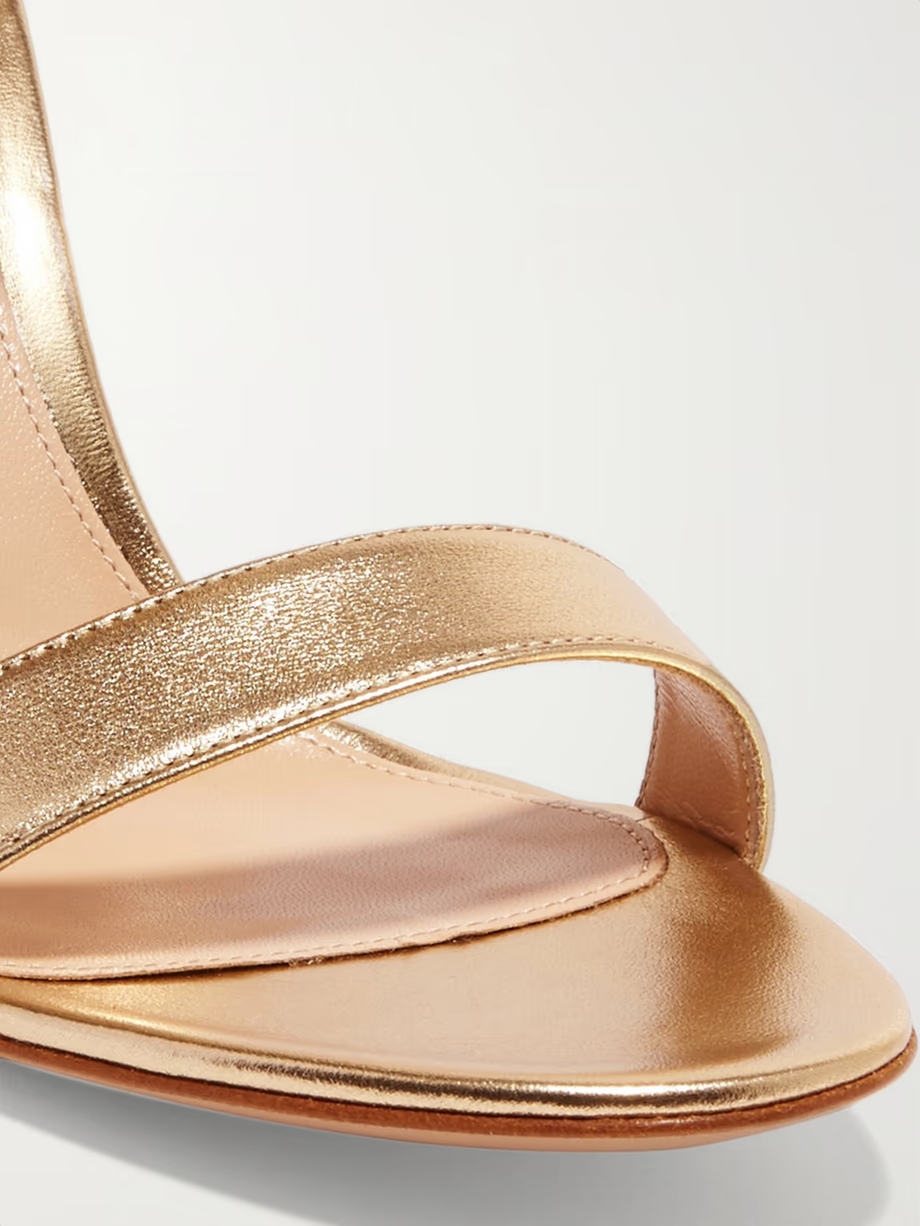 Portofino 85 metallic leather sandals