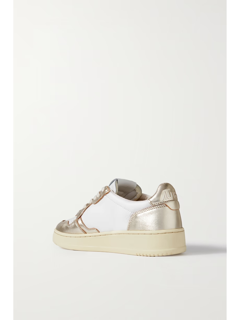 Medalist Low metallic leather sneakers