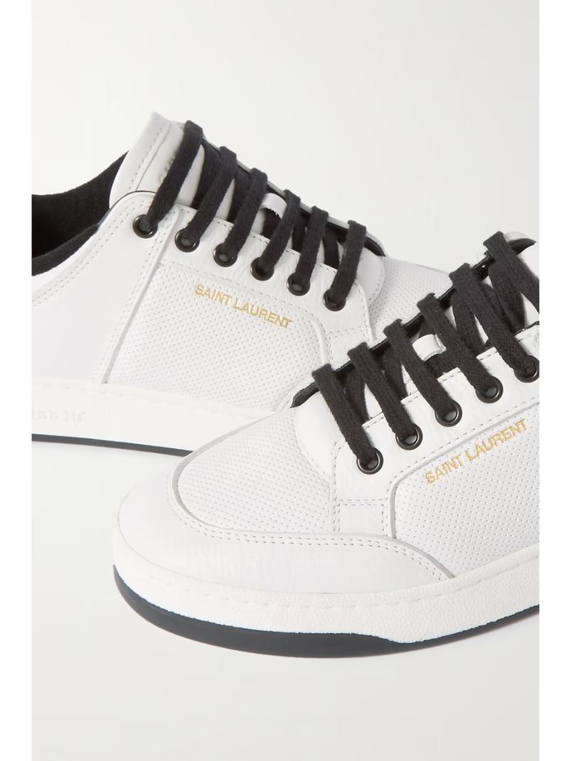 SL61 logo-print leather sneakers