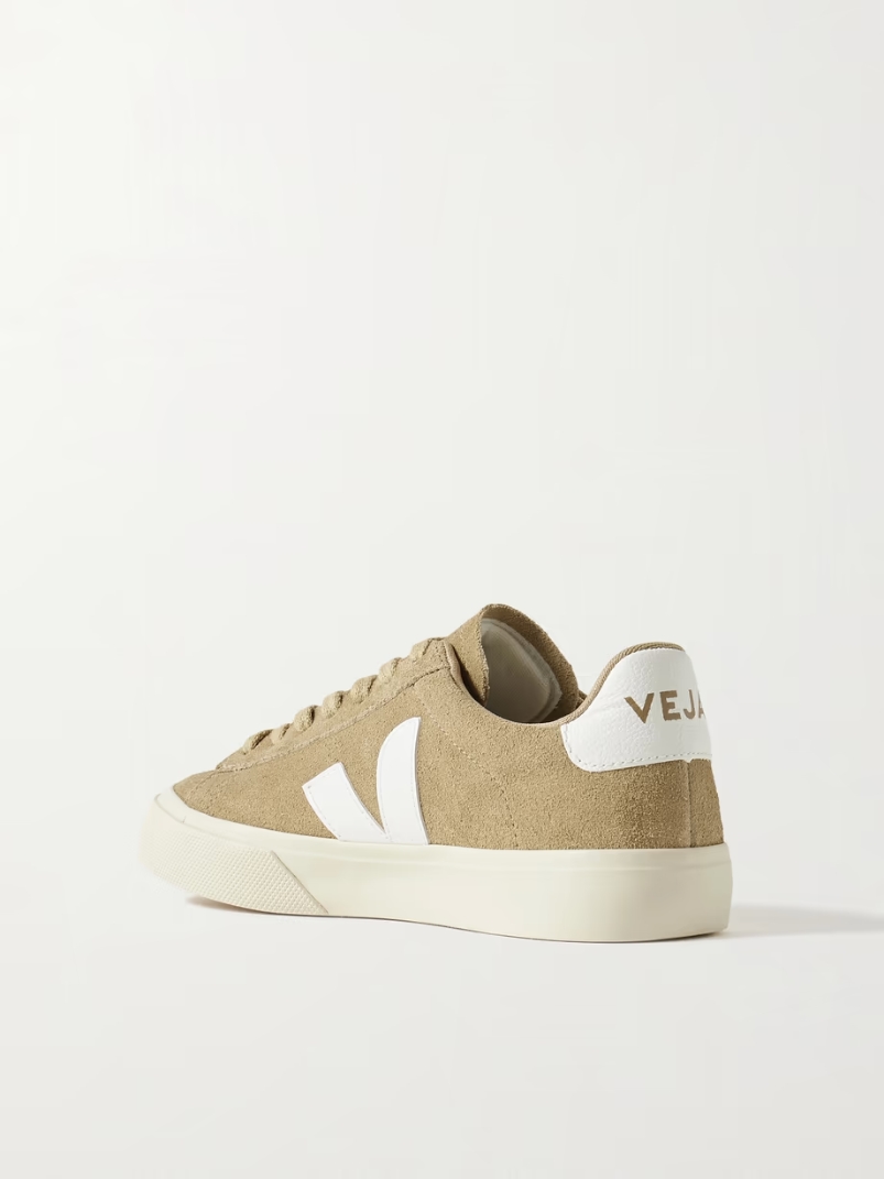 Campo leather-trimmed suede sneakers