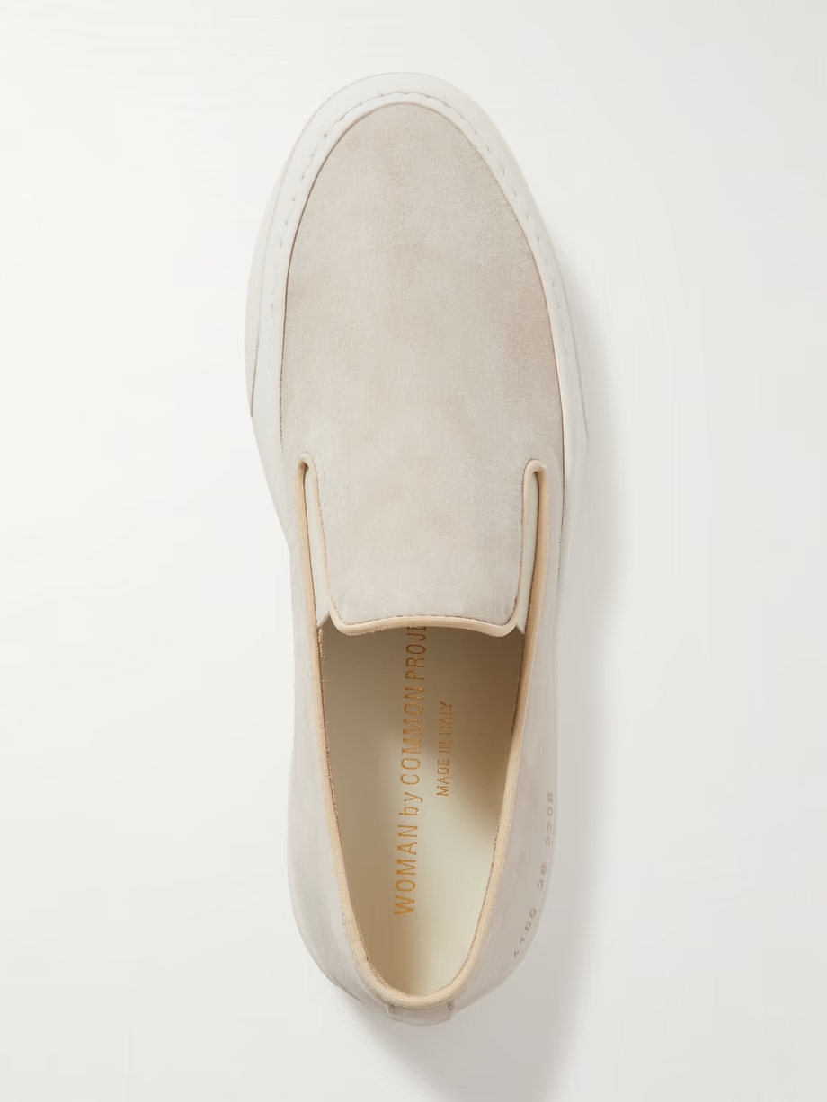 Suede slip-on sneakers