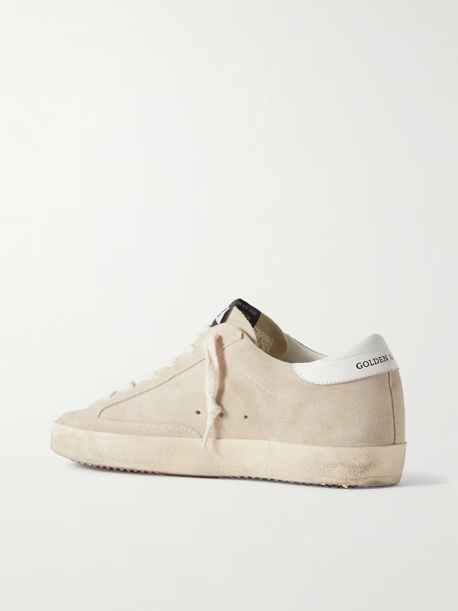 Super-Star leather-trimmed suede sneakers