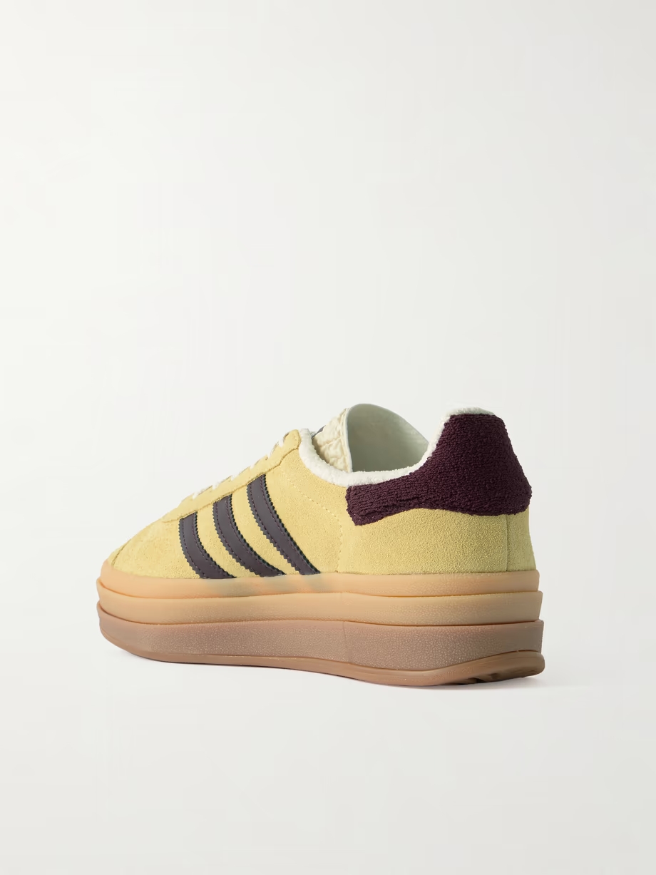 Gazelle Bold leather-trimmed suede sneakers