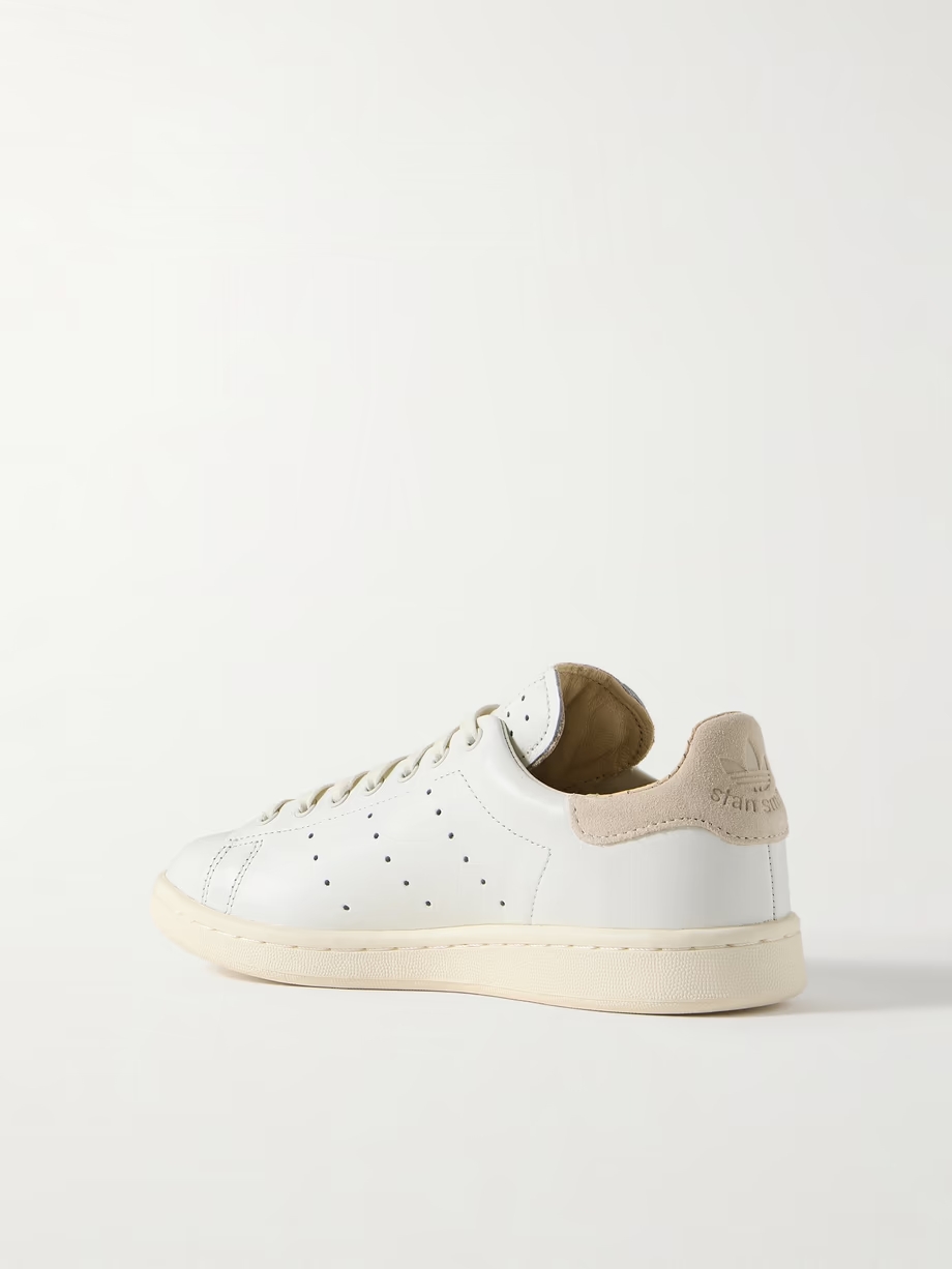 Stan Smith Lux suede-trimmed leather sneakers