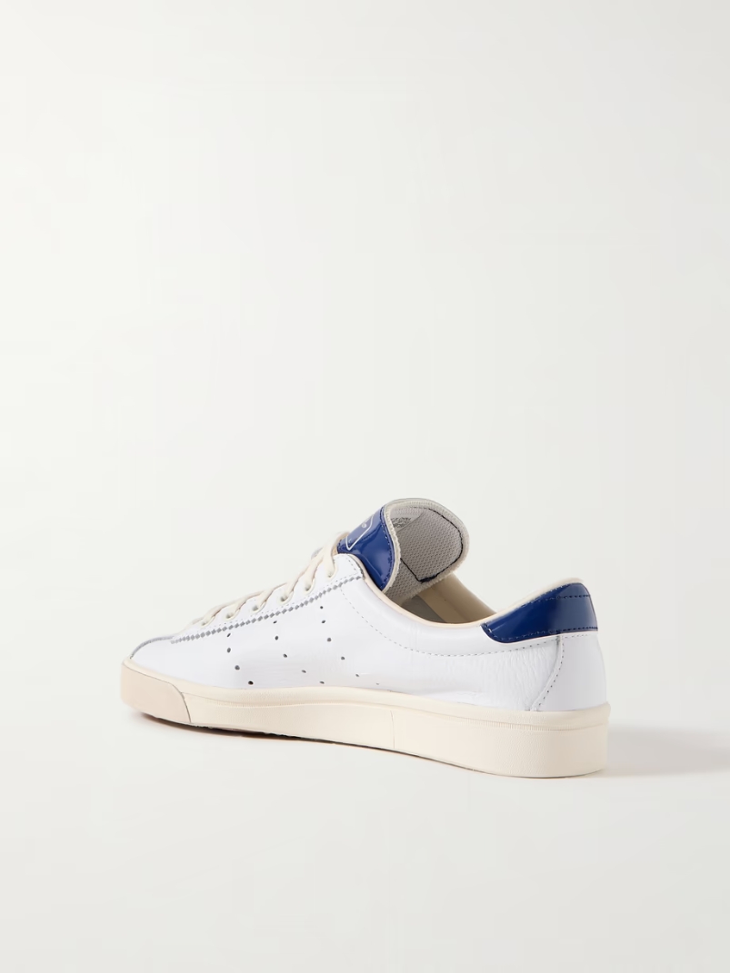 Lacombe Spezial mesh and patent leather-trimmed leather sneakers