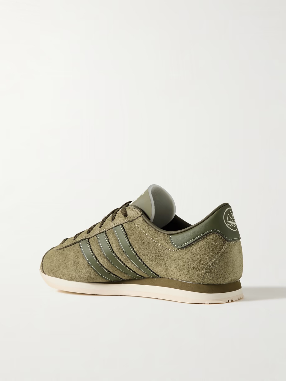 Moston Super SPZL leather-trimmed suede sneakers