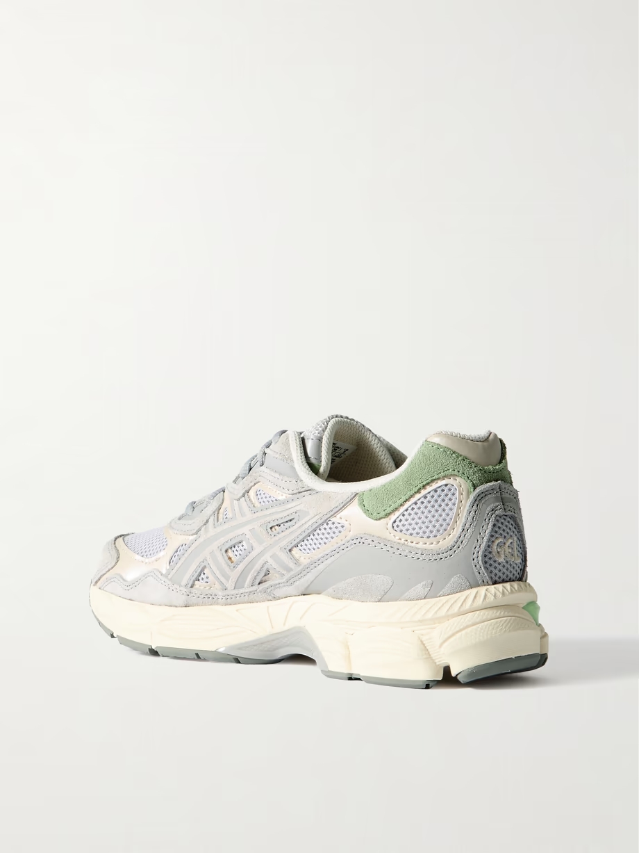 GEL-NYC leather and suede-trimmed mesh sneakers