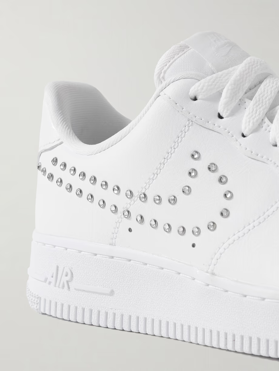 Air Force 1 \'07 crystal-embellished leather sneakers