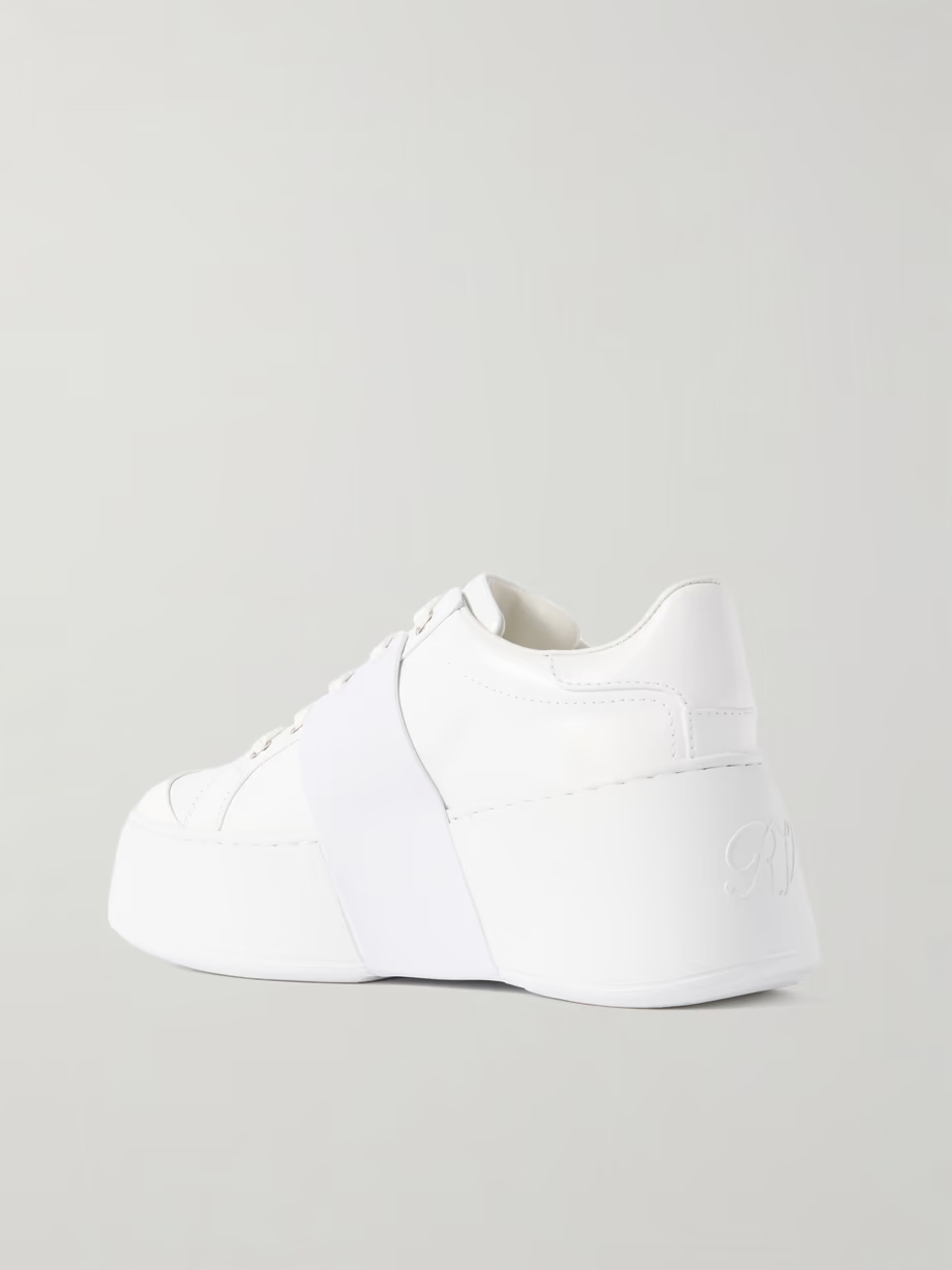 Viv Skate High crystal-embellished rubber-trimmed leather sneakers