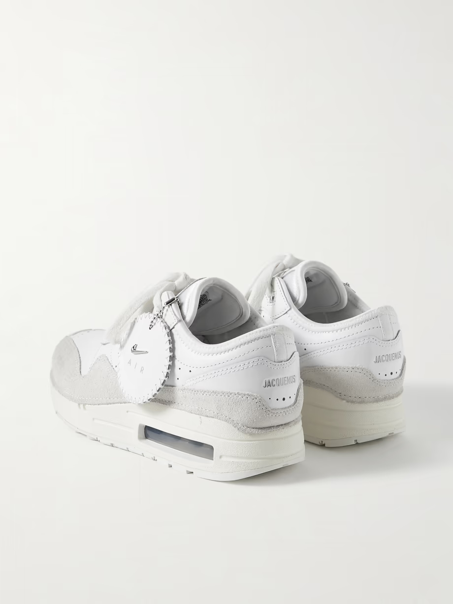 + Jacquemus Air Max 1 SP suede-trimmed perforated leather sneakers