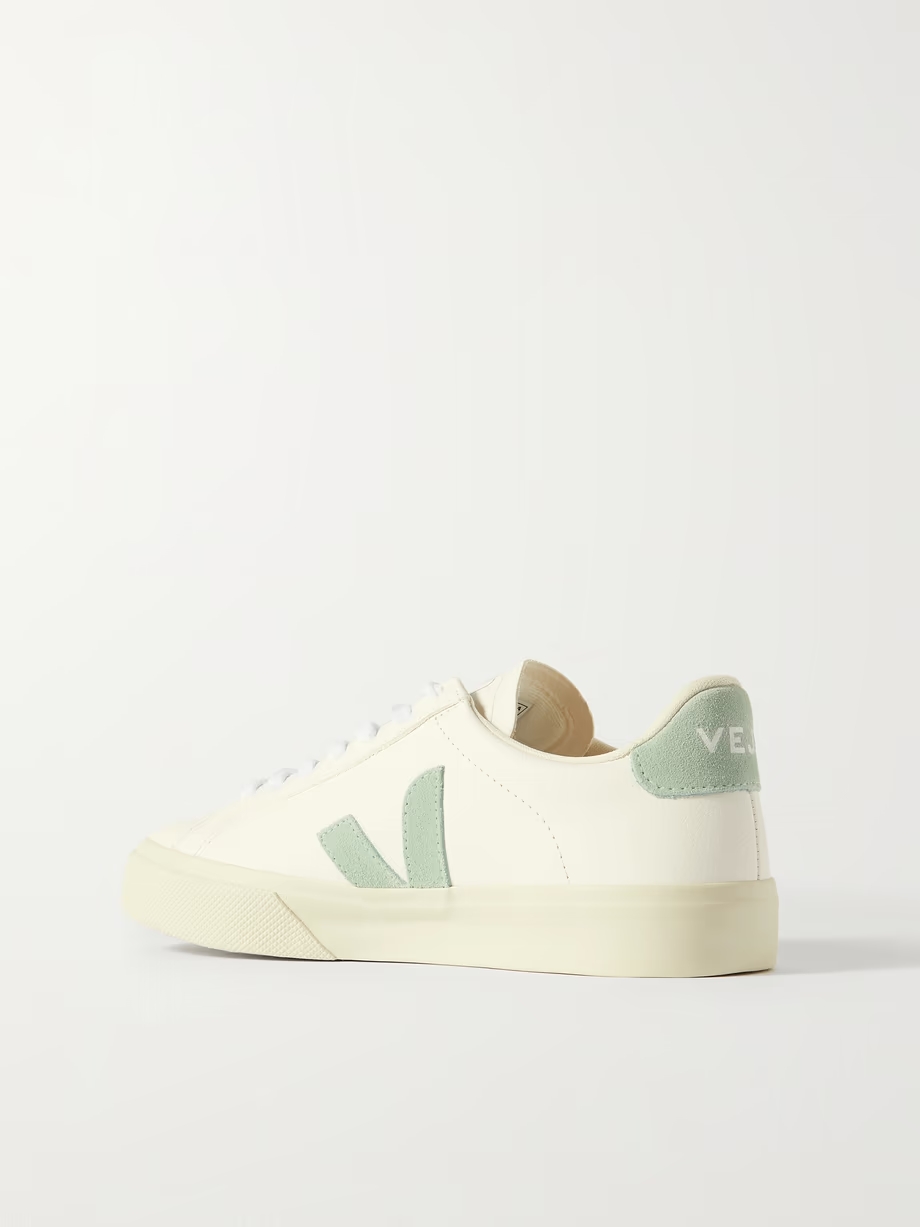 + NET SUSTAIN Campo suede-trimmed leather sneakers