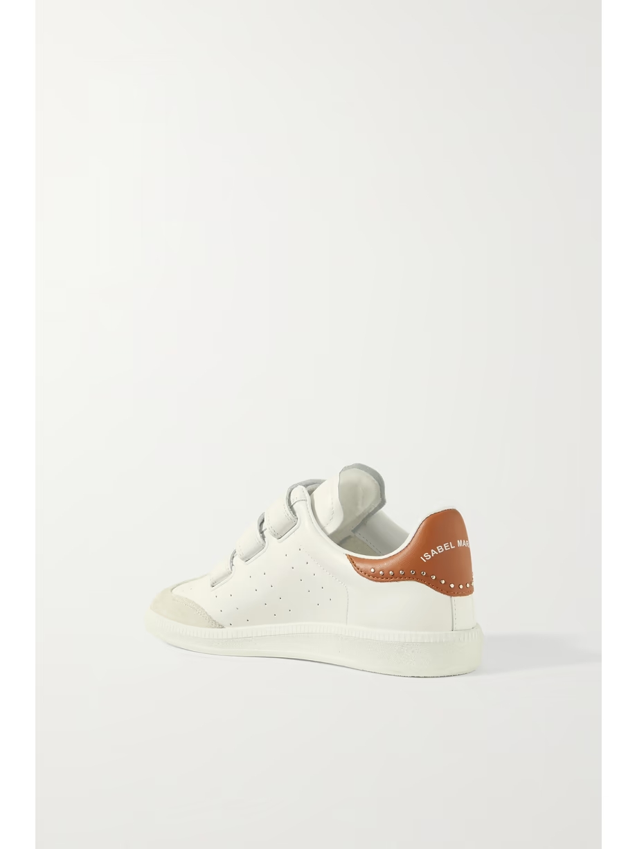 Beth suede-trimmed leather sneakers