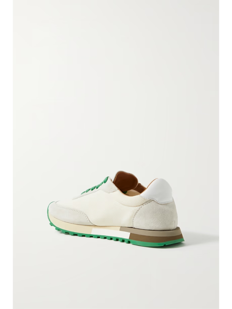 Owen color-block mesh and suede sneakers