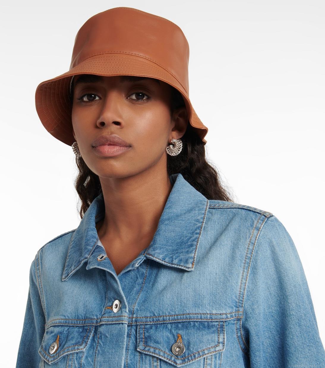 LoeweAnagram leather bucket hat