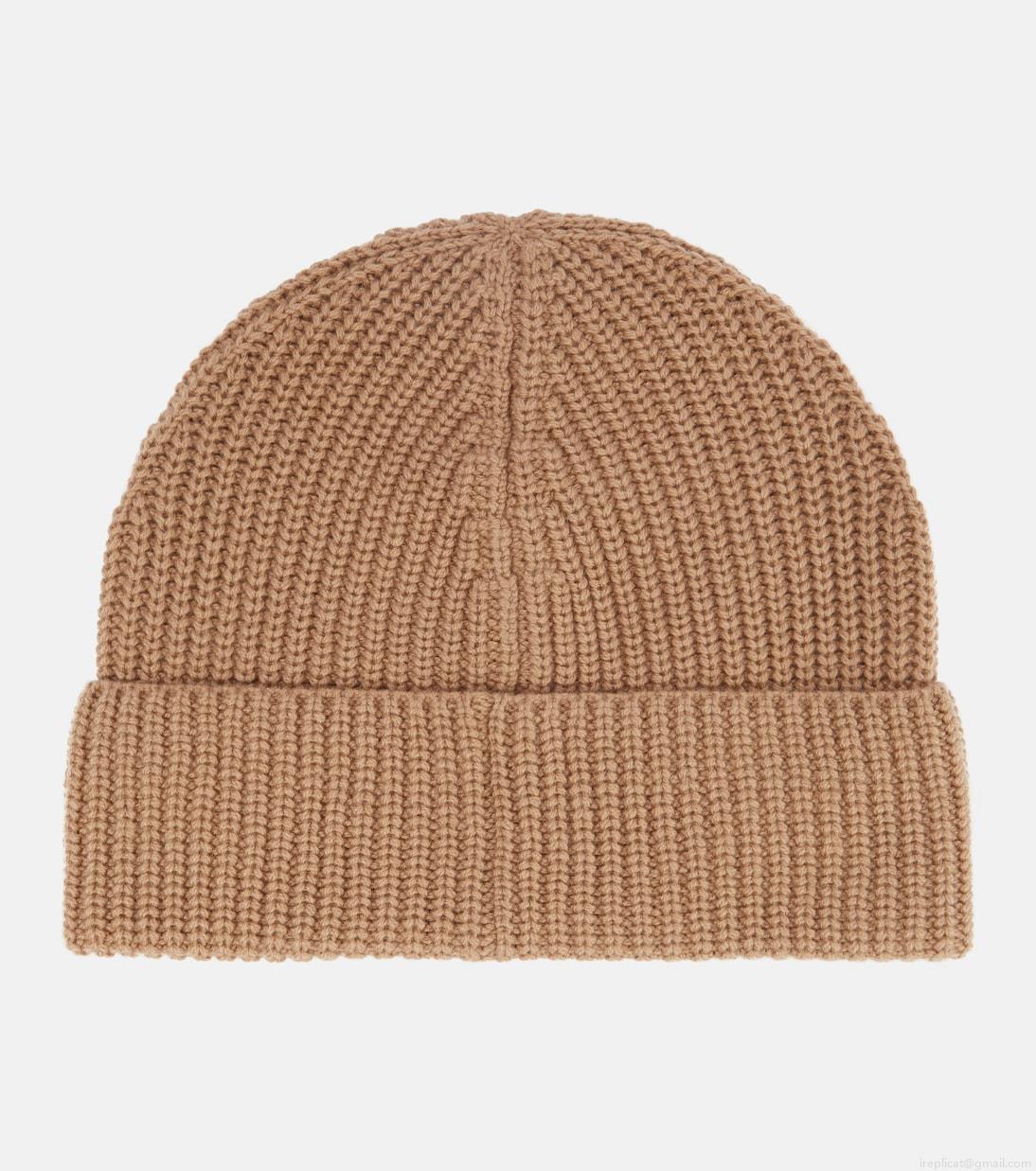 ValentinoRibbed-knit embellished cashmere beanie