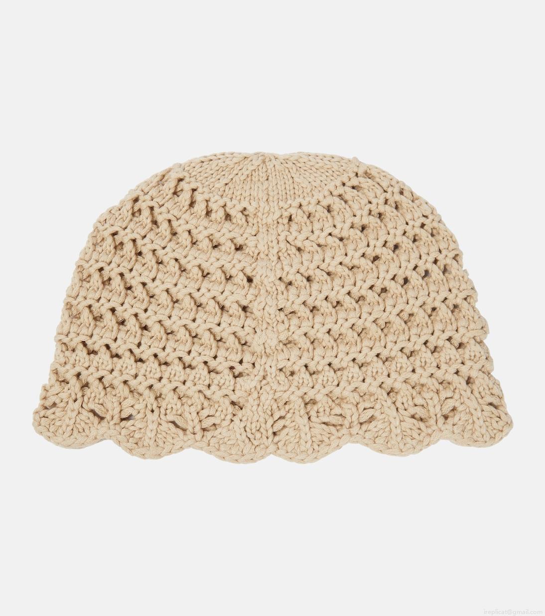 Loro PianaCrochet cotton beanie