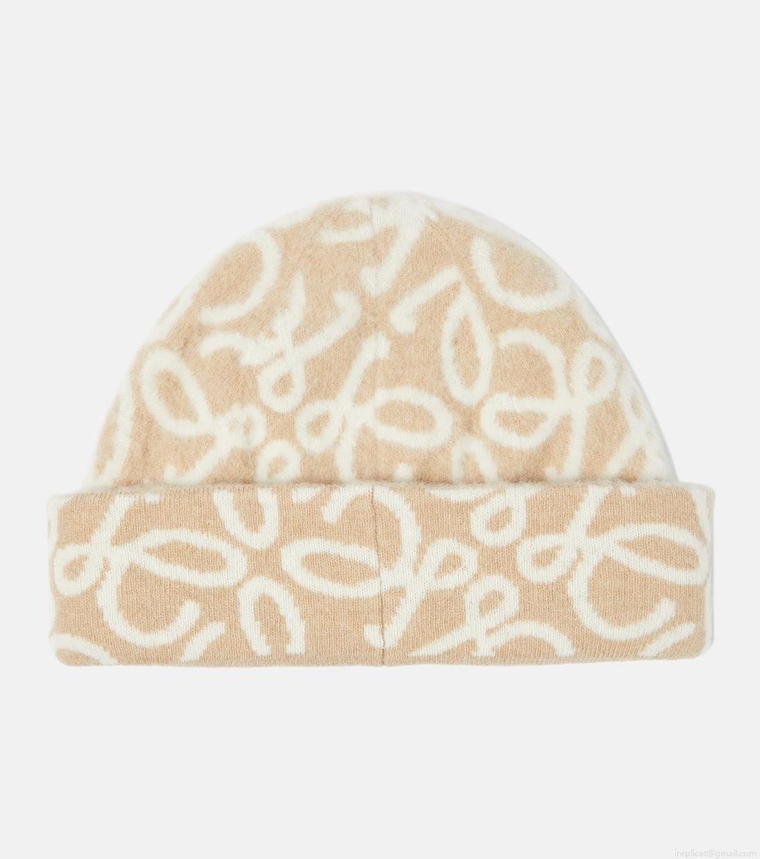 LoeweAnagram reversible wool-blend beanie