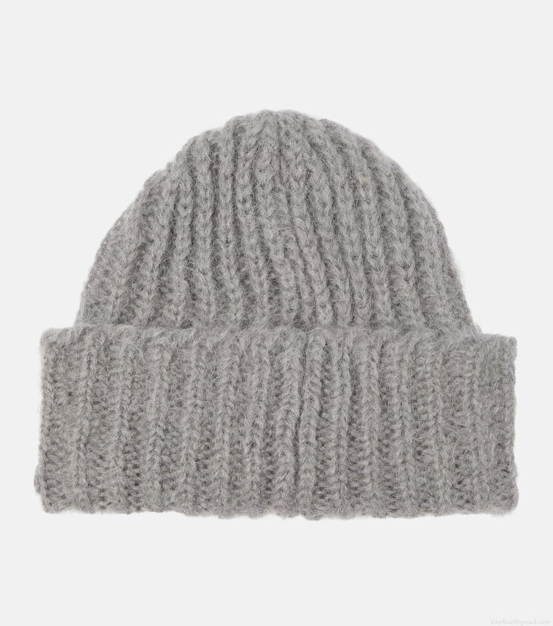 LoeweLogo ribbed-knit mohair-blend beanie