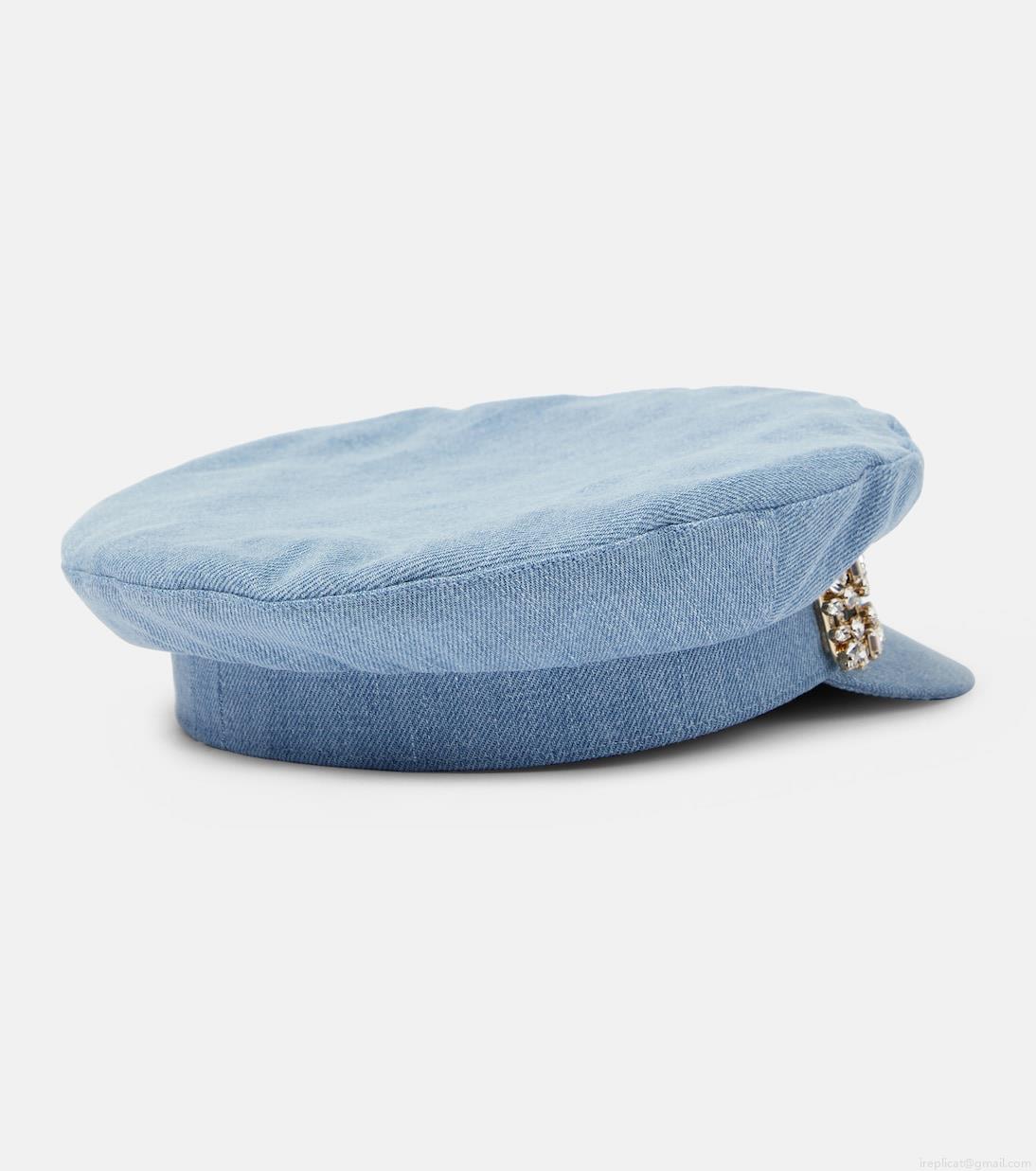 Roger VivierBroche Vivier denim flat cap