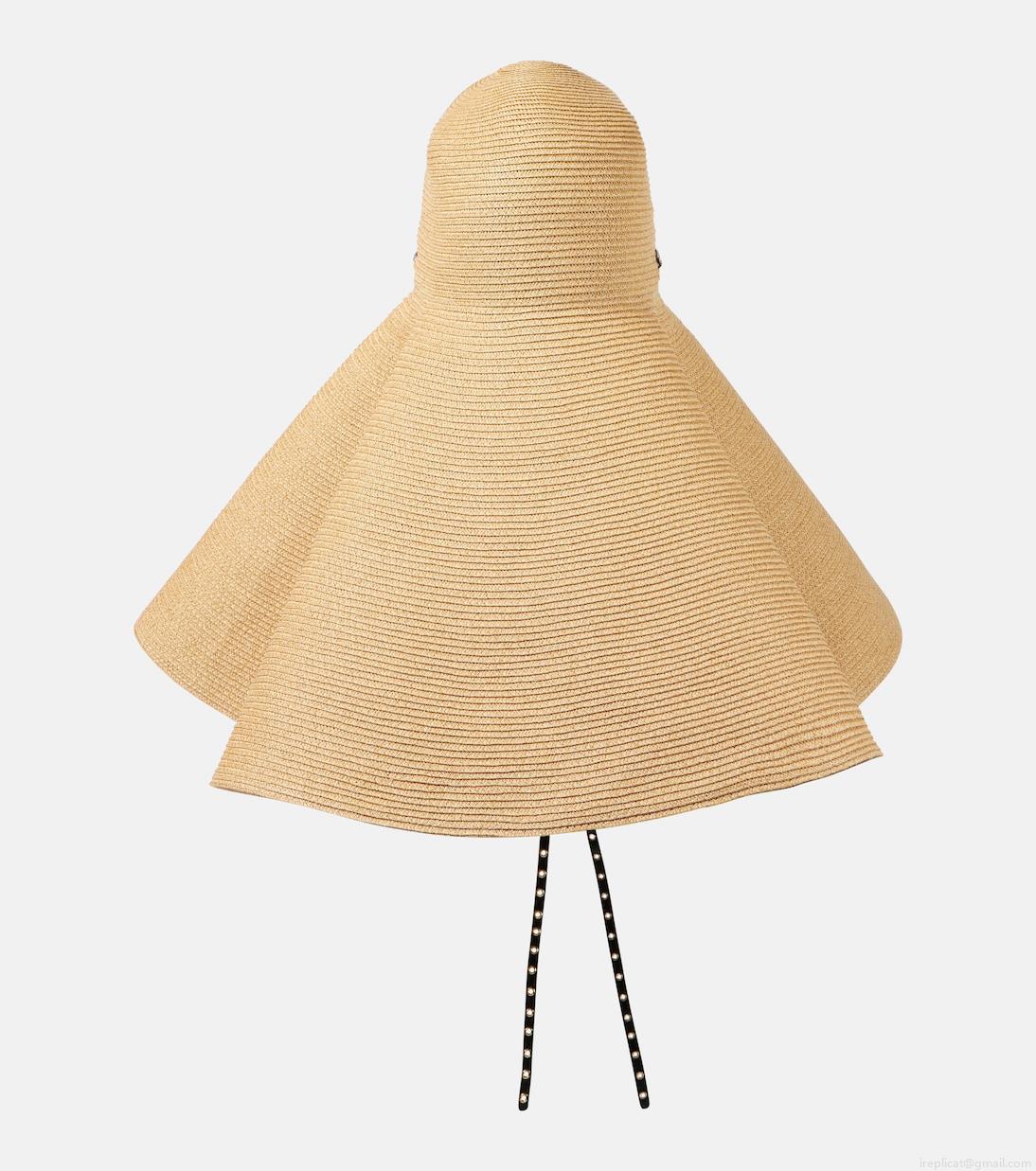 AlaïaCapeline straw cloche hat