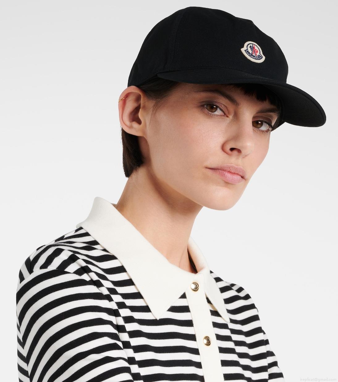 MonclerLogo canvas baseball cap