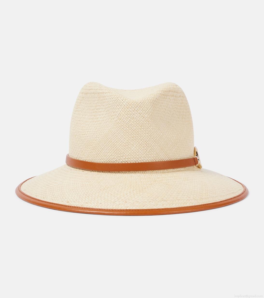 ValentinoThe Bold Edition VLogo straw fedora