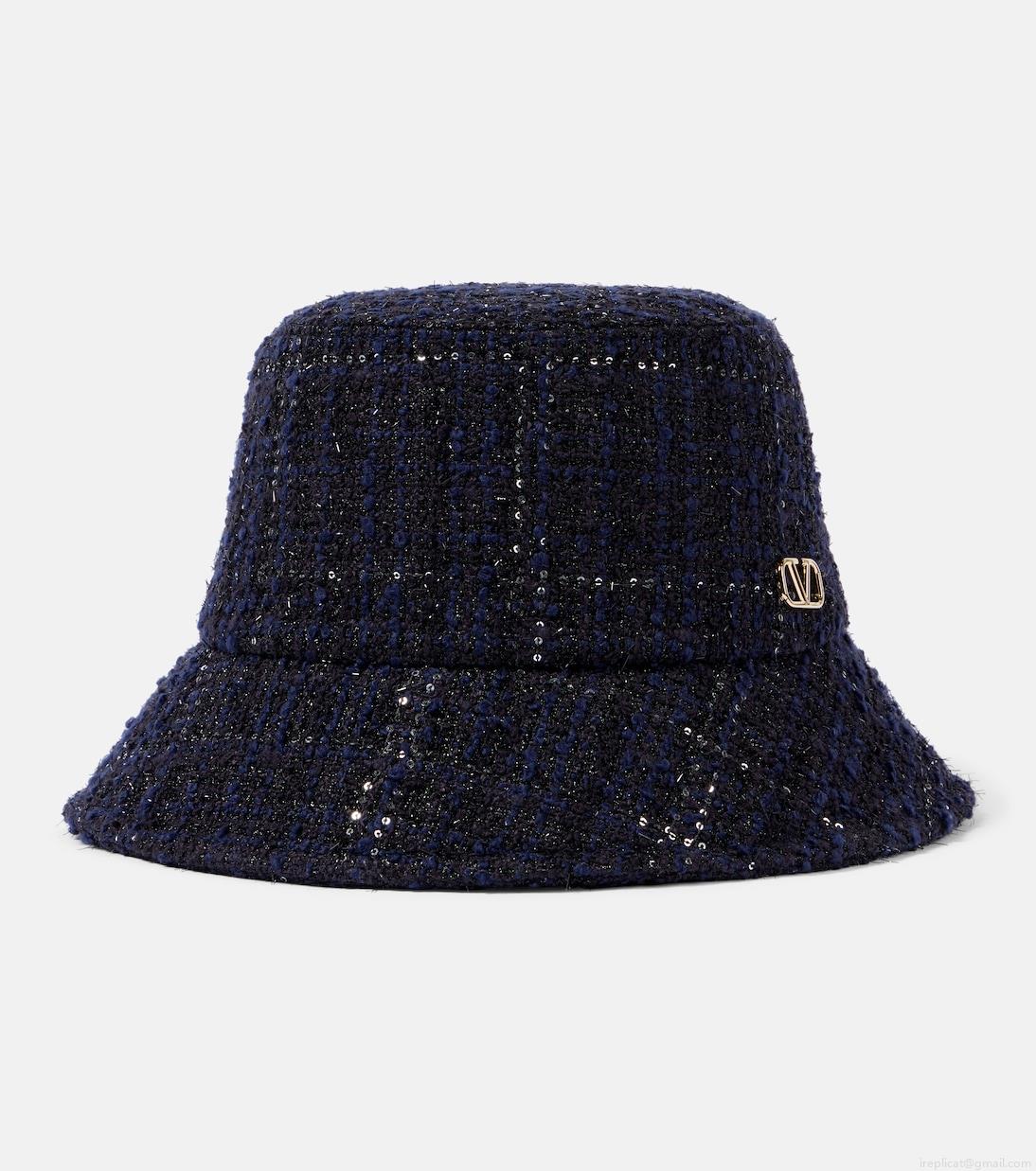 ValentinoVLogo Signature tweed bucket hat