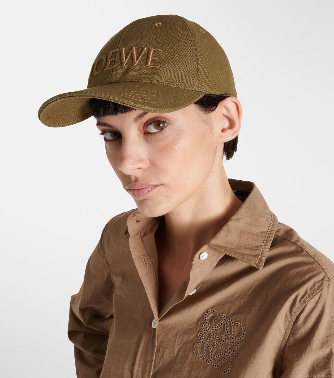 LoewePaula\'s Ibiza embroidered canvas baseball cap