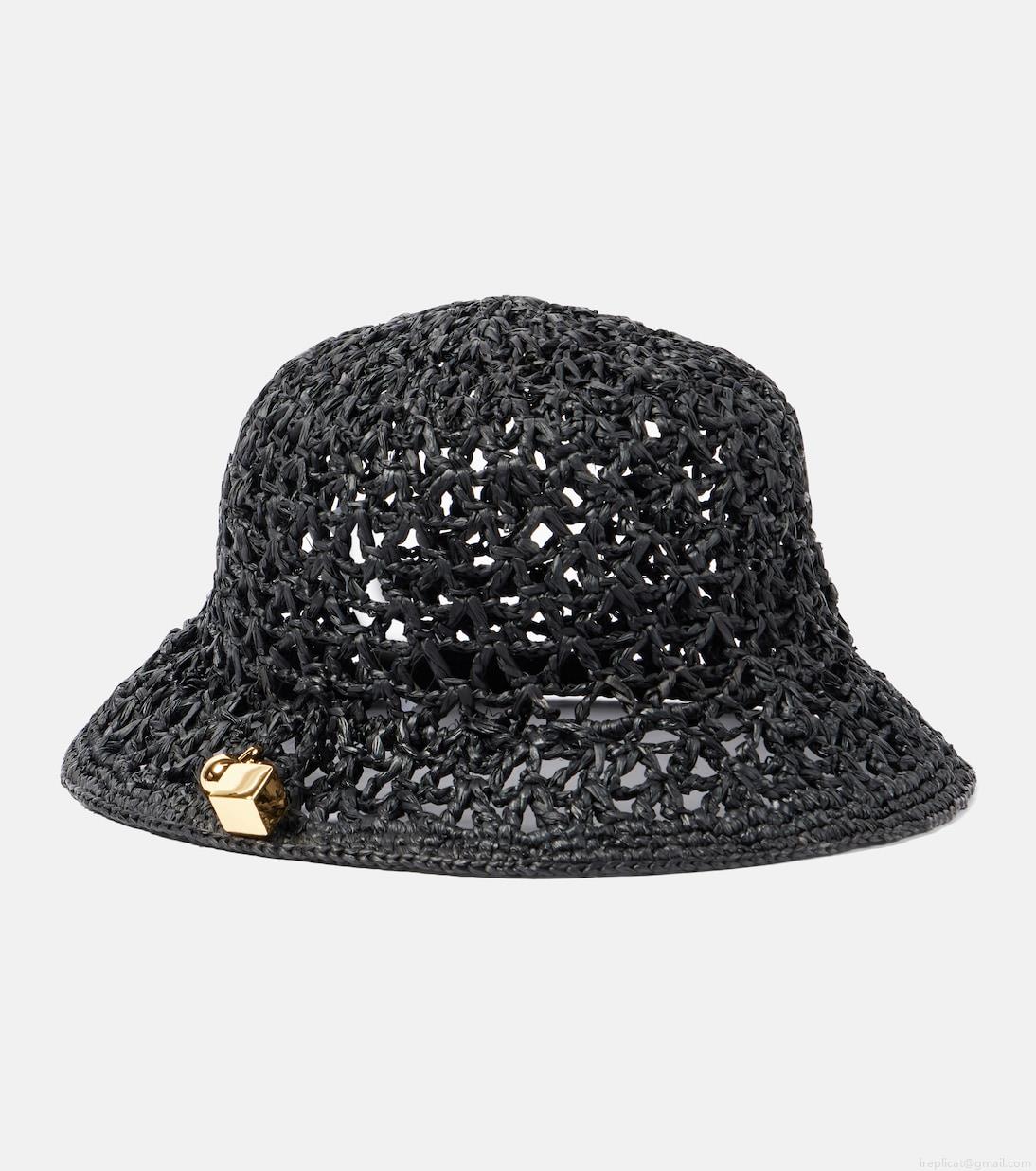 JacquemusLe Bob Spiaggia raffia bucket hat