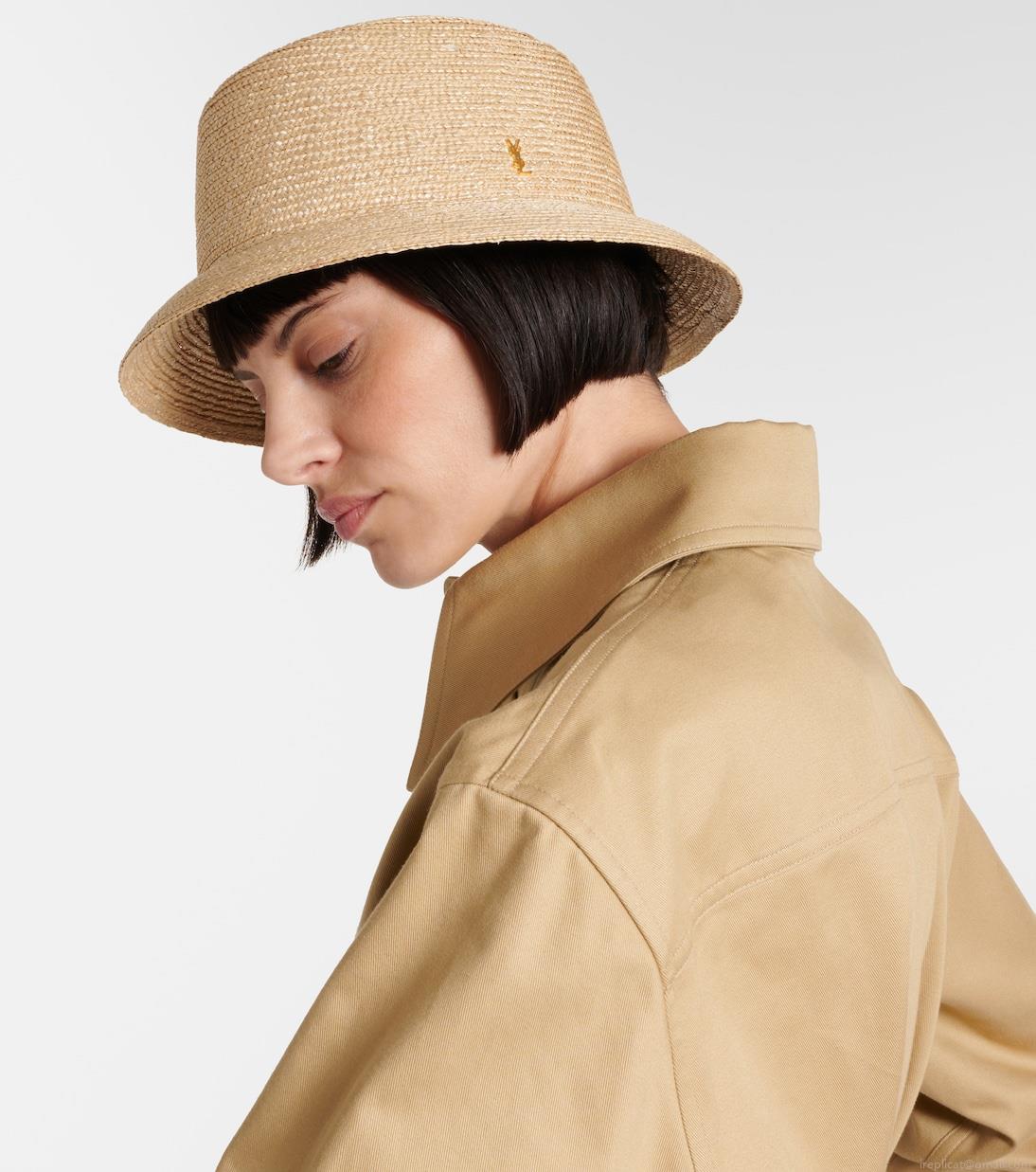 Saint LaurentMaglina straw bucket hat