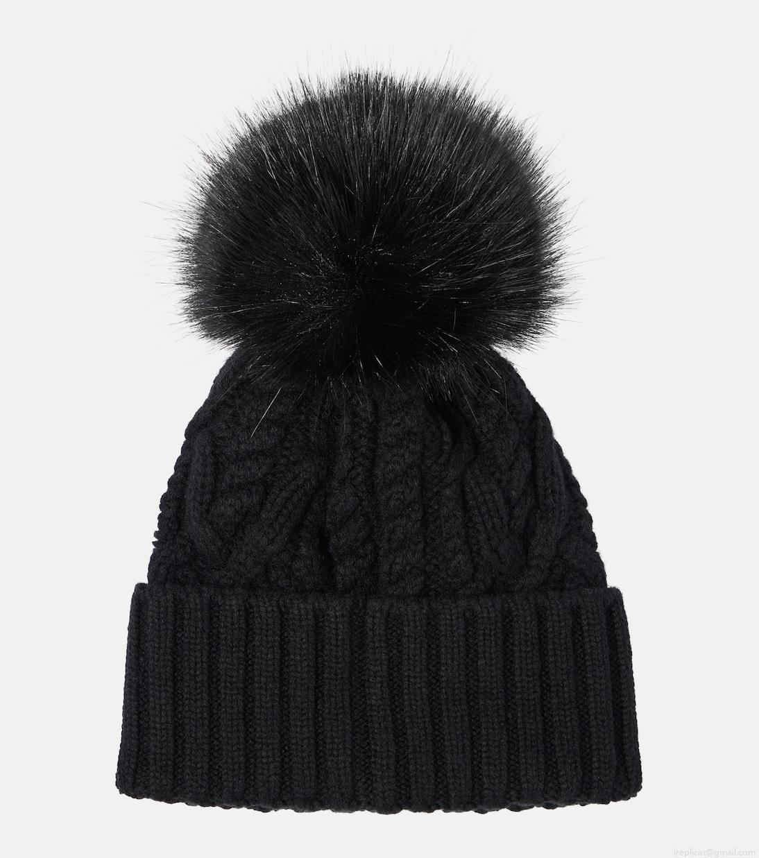 MonclerLogo wool and cashmere beanie