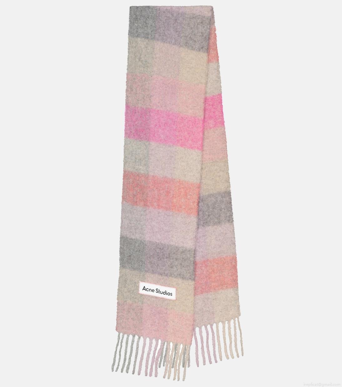 Acne StudiosChecked alpaca wool-blend scarf