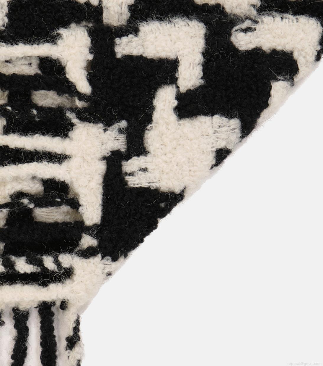 Acne StudiosHoundstooth alpaca-blend scarf