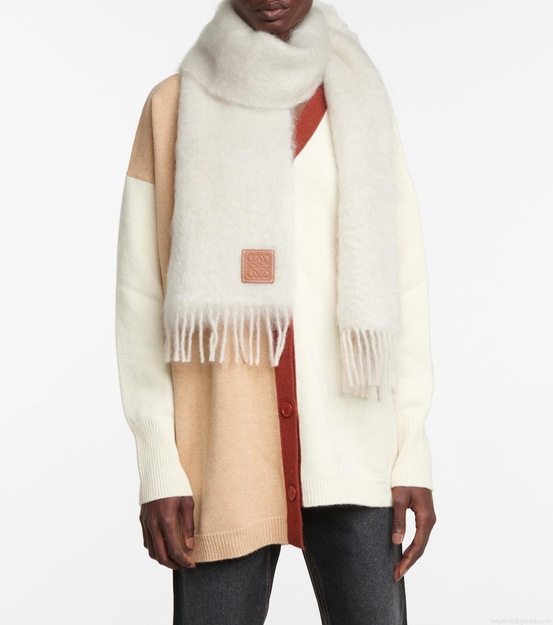 LoeweMohair and wool-blend scarf