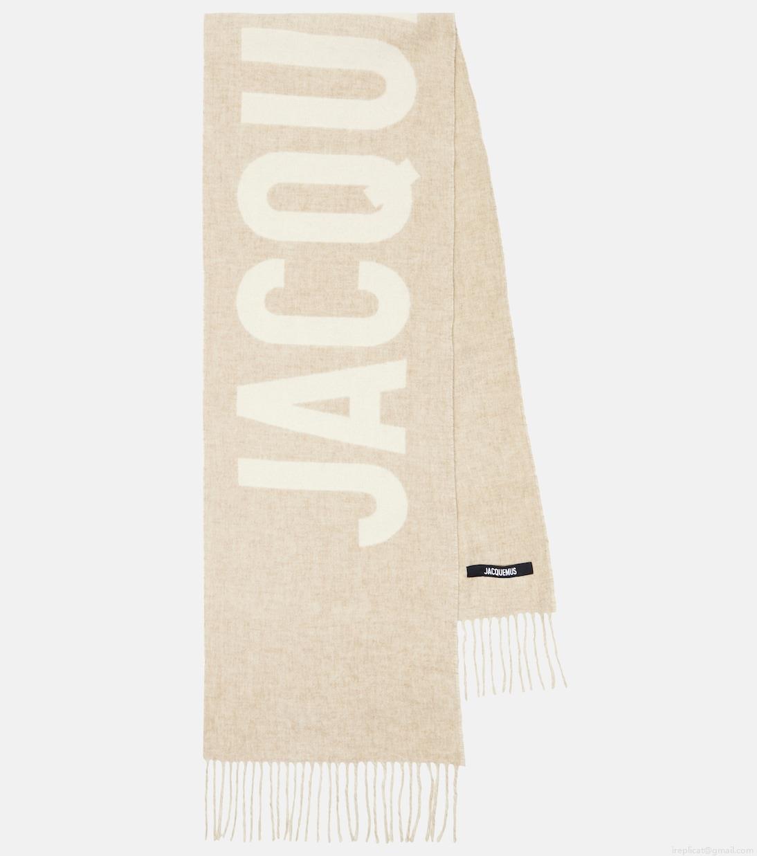 JacquemusLogo jacquard virgin wool scarf