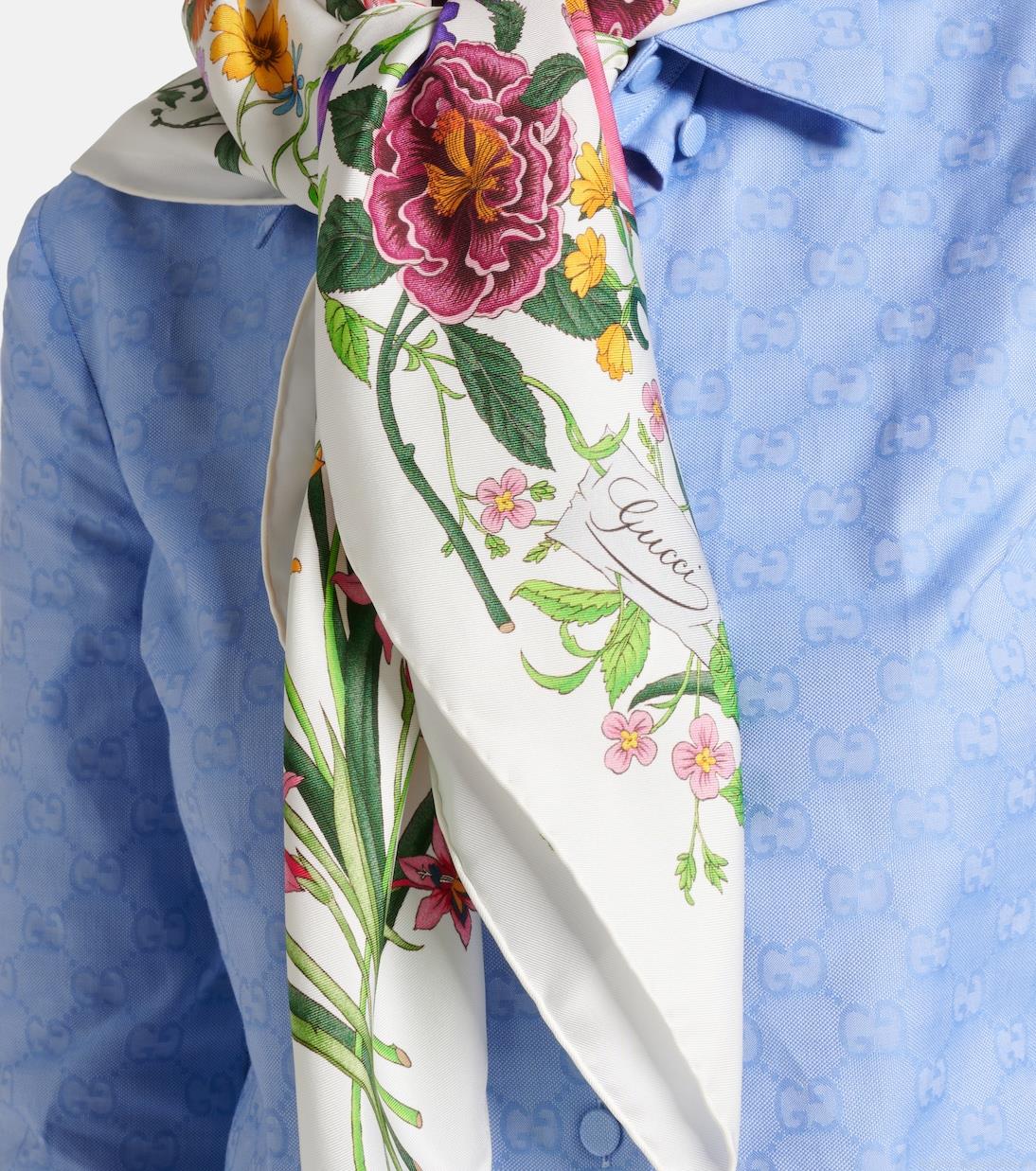 GucciFloral silk scarf