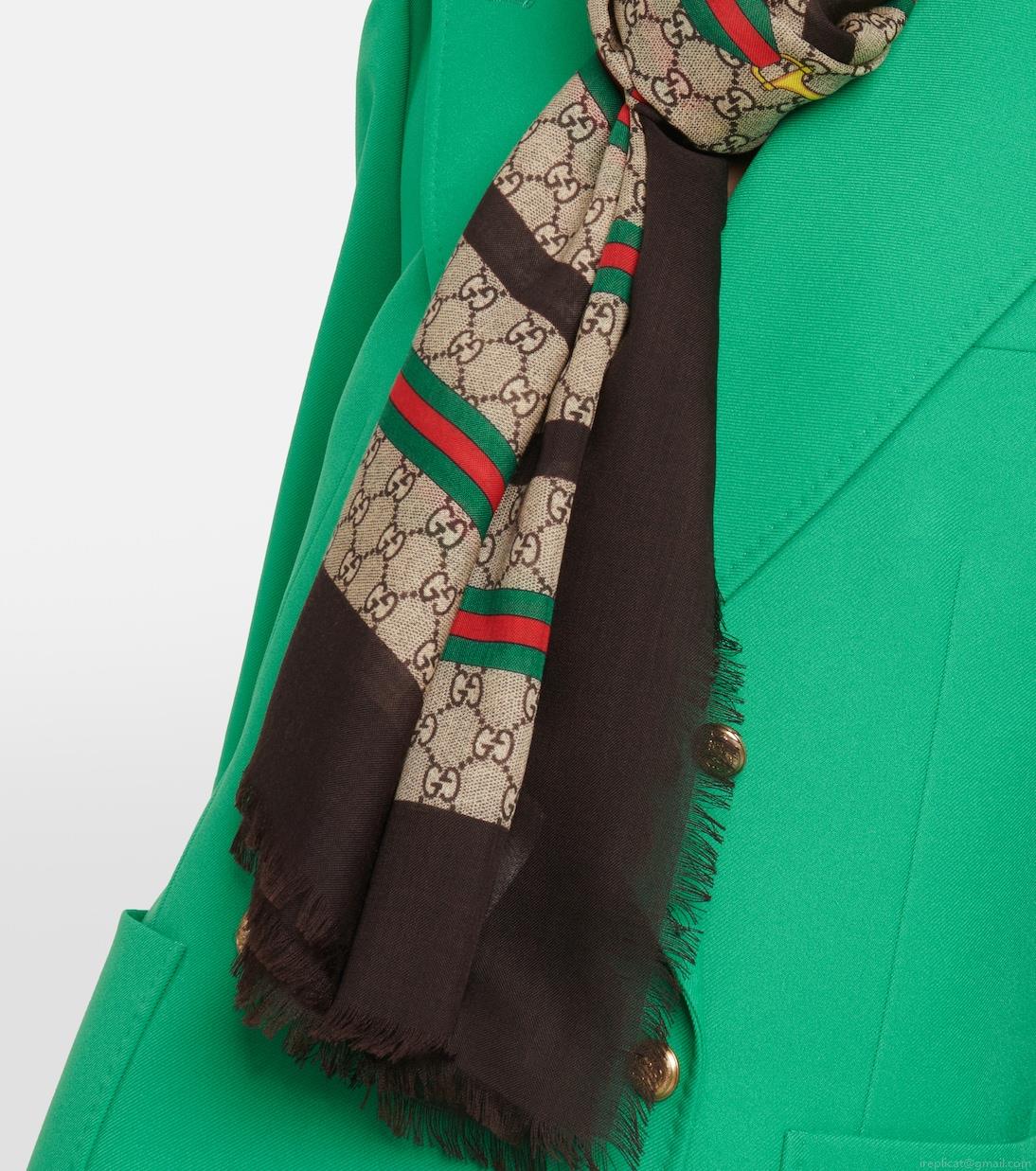 GucciGG wool and silk scarf