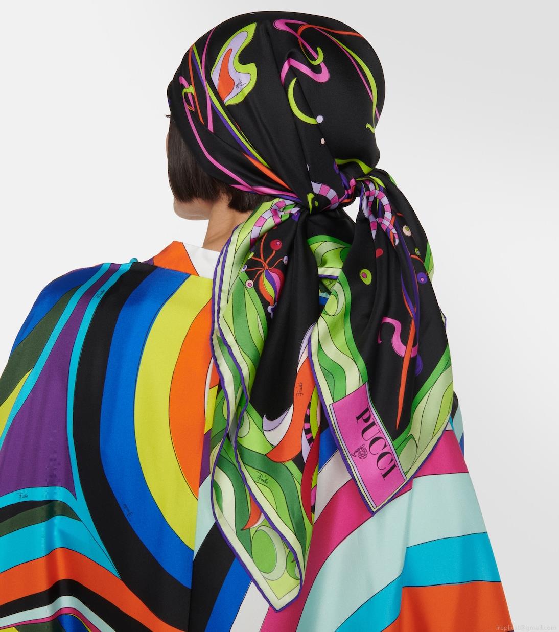 PucciFungo silk twill scarf