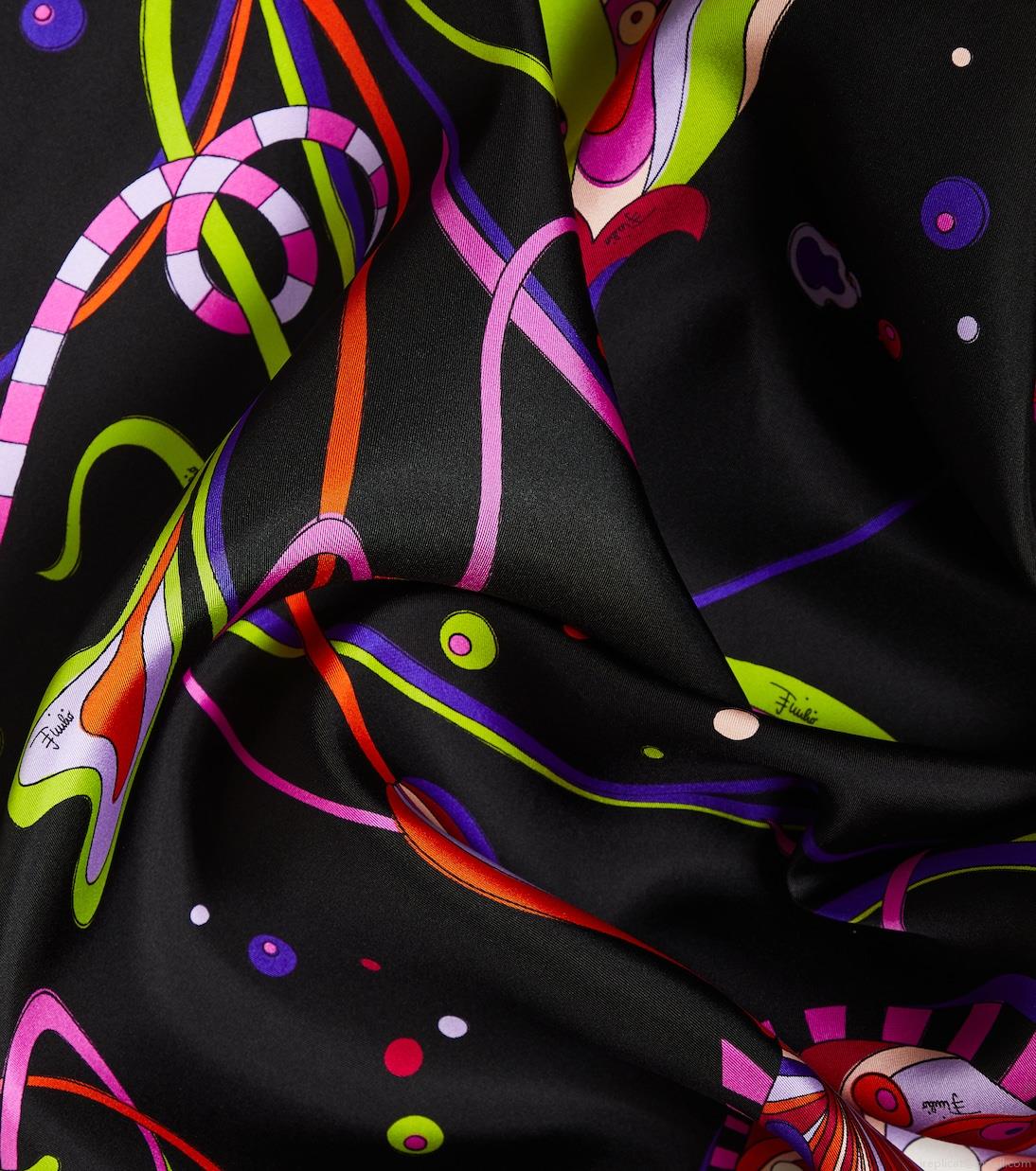 PucciFungo silk twill scarf