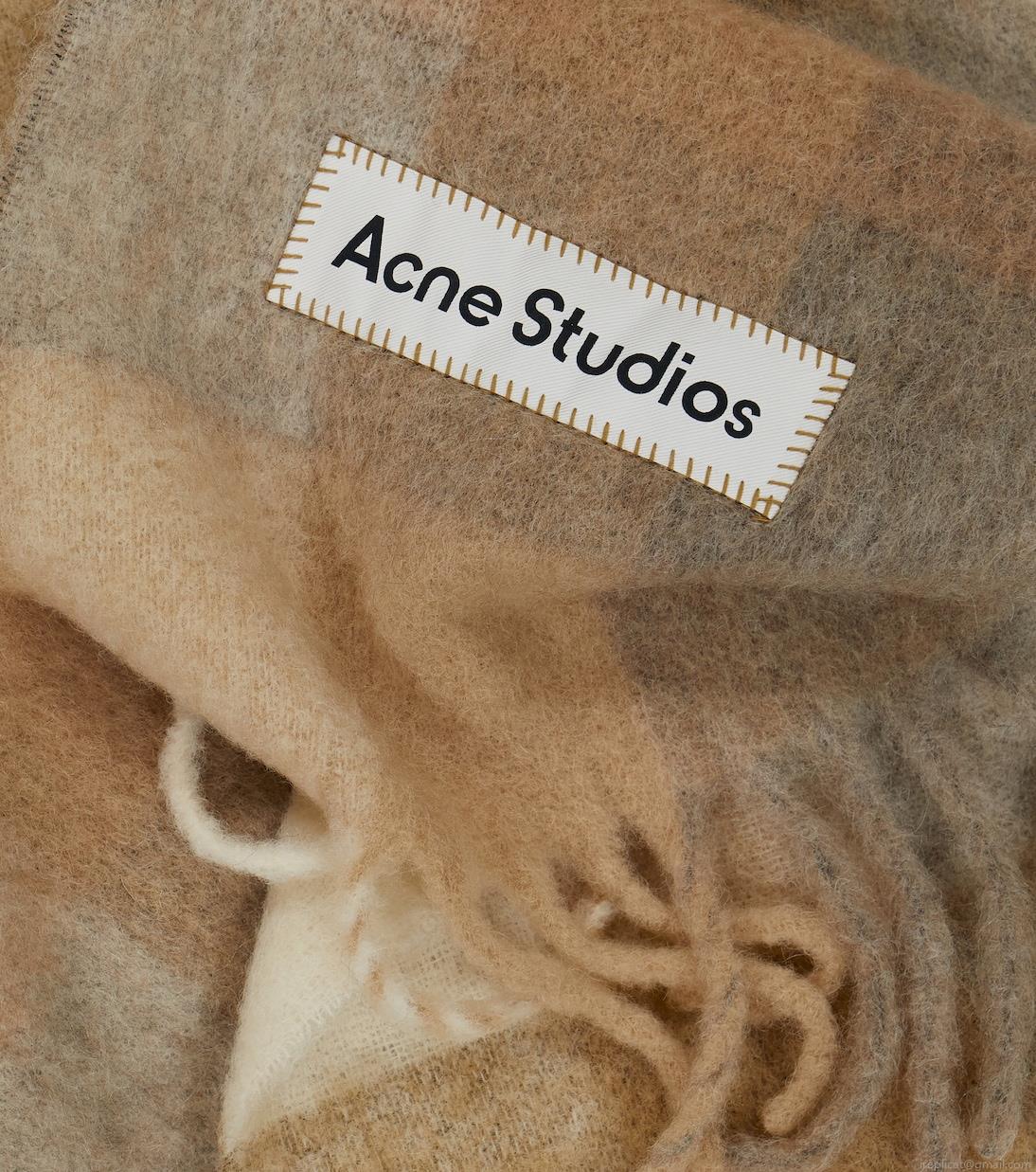 Acne StudiosVally checked alpaca-blend scarf