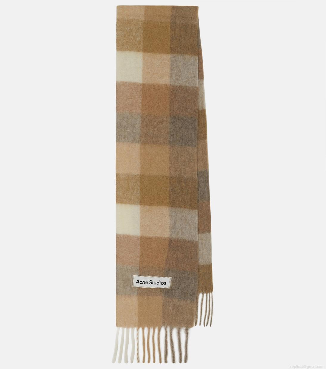 Acne StudiosVally checked alpaca-blend scarf